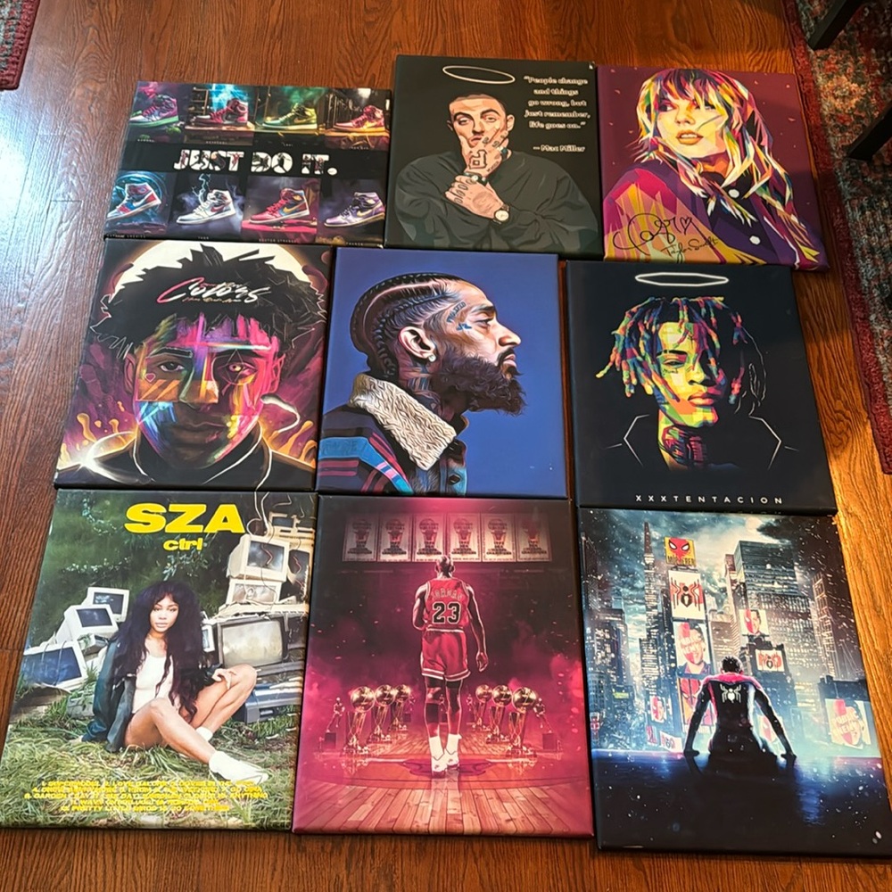 Canvas pictures.